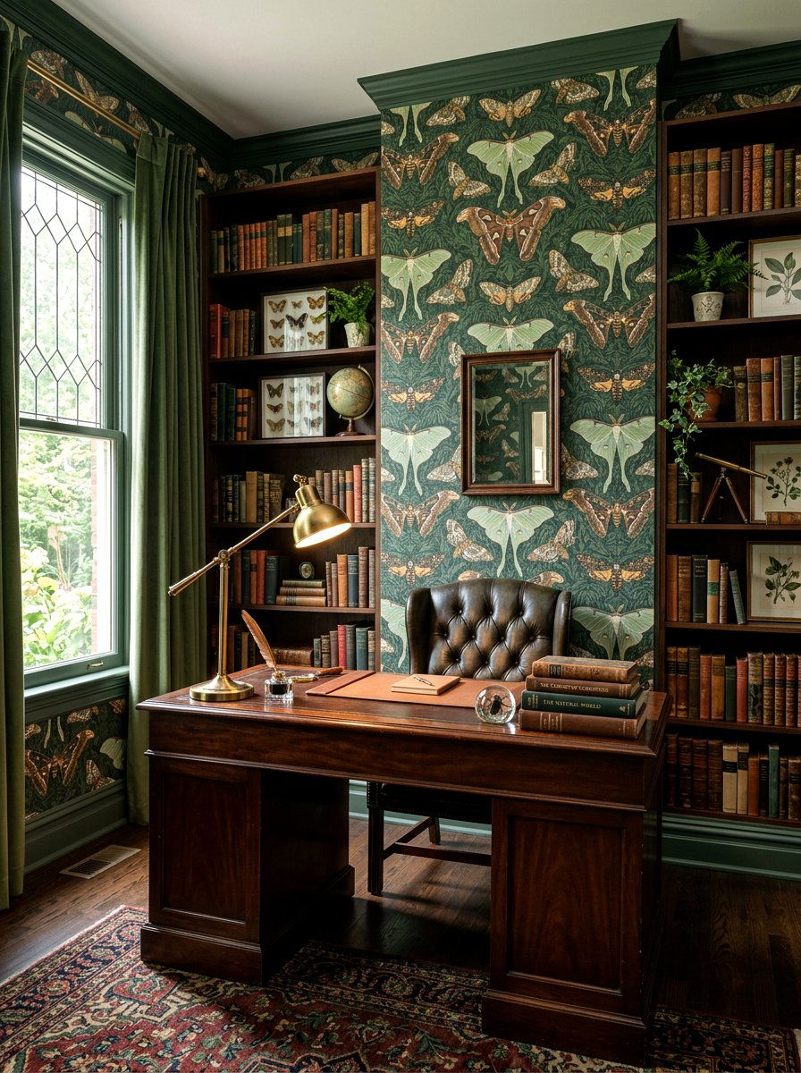 Moth Pattern Wallpaper - 25 Spring Insect Decor Ideas