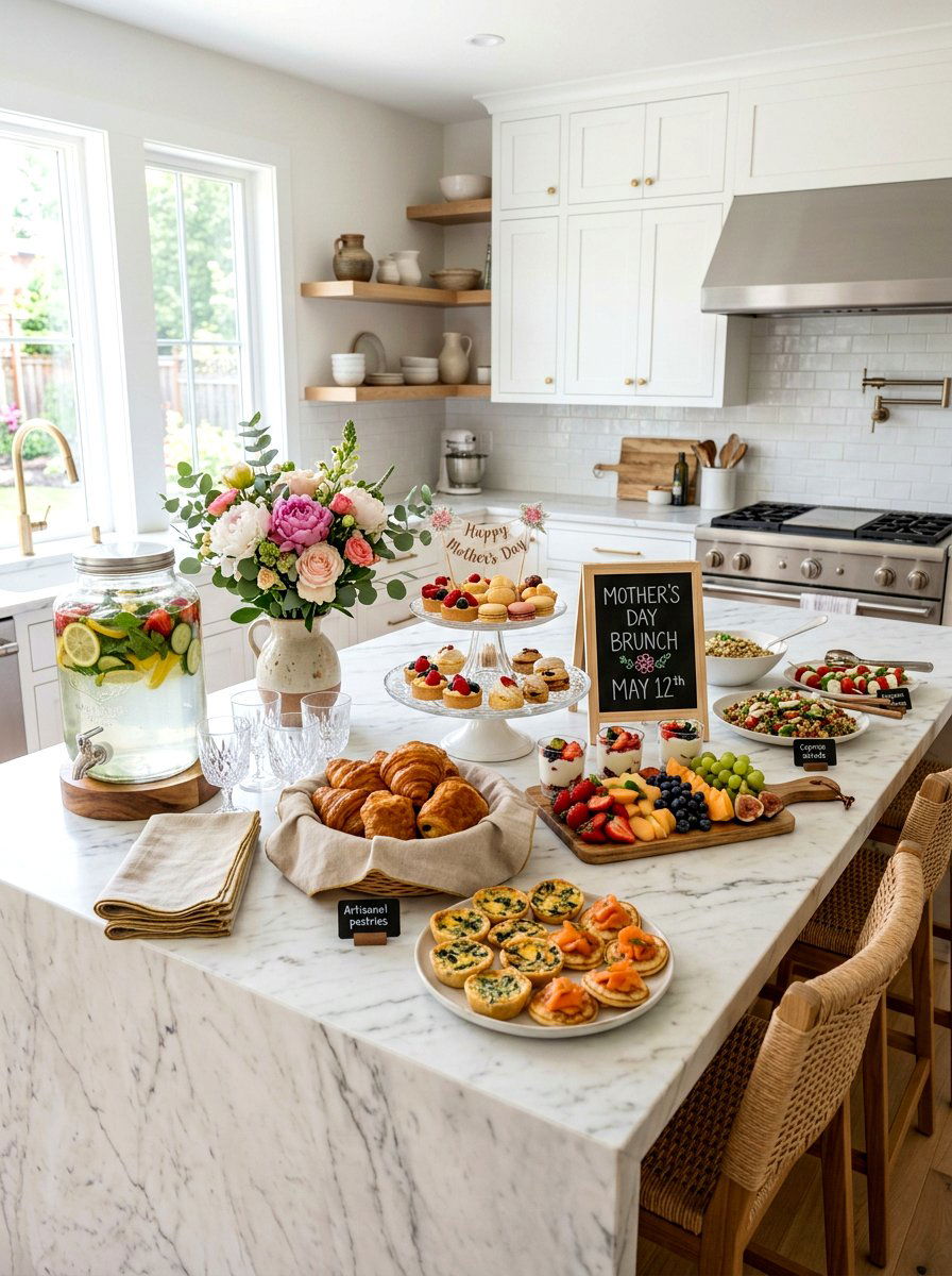Mothers Day Brunch Buffet - 25 Spring Mother's Day Decor Ideas