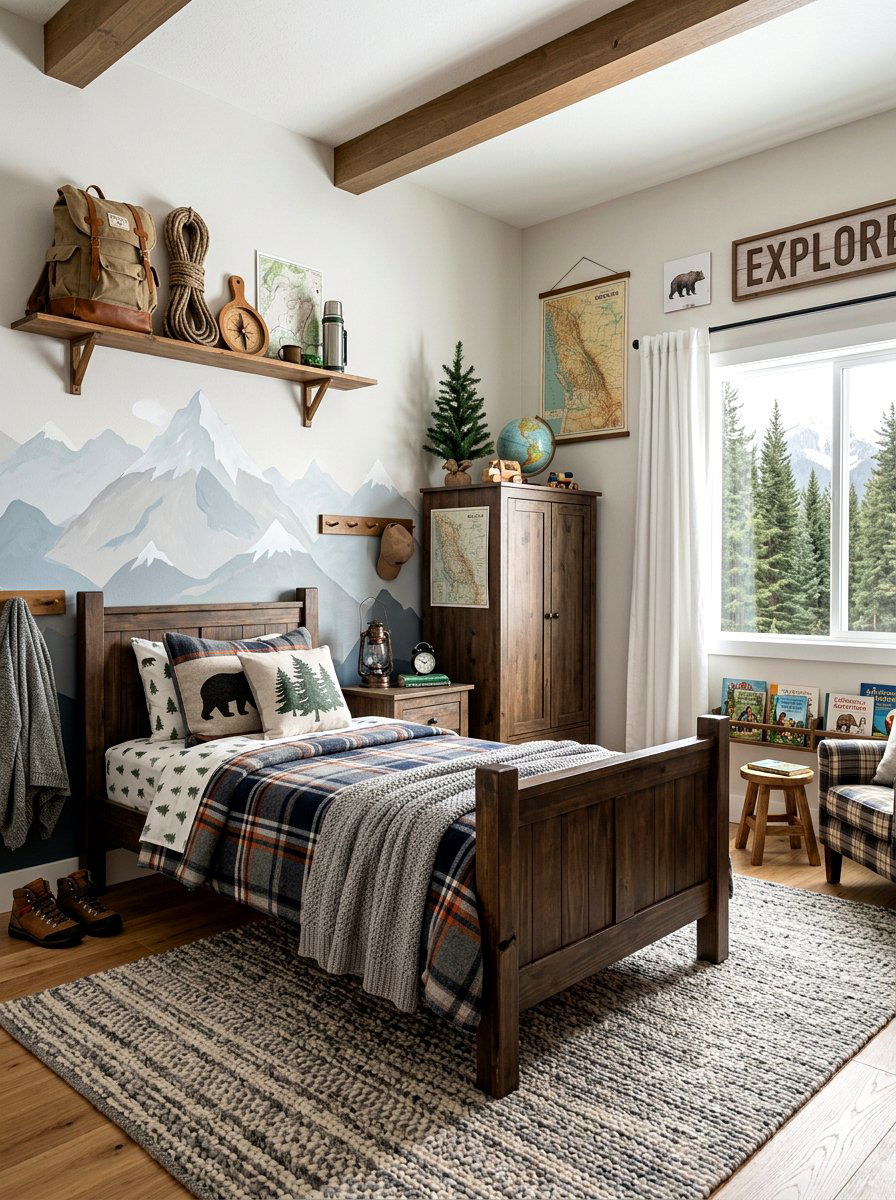 Mountain Theme Boys Room - 25 Spring Boy Room Decor Ideas