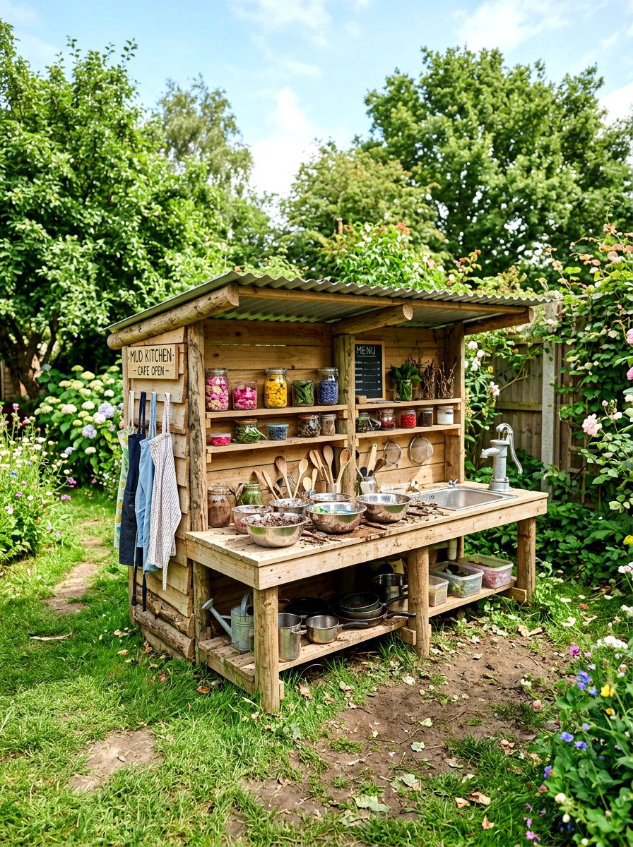Mud Kitchen - 25 Spring Nature Craft Ideas