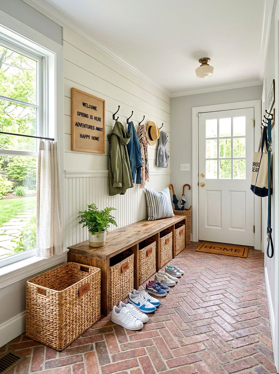 Mudroom Spring Organization - 25 Spring Letter Board Ideas