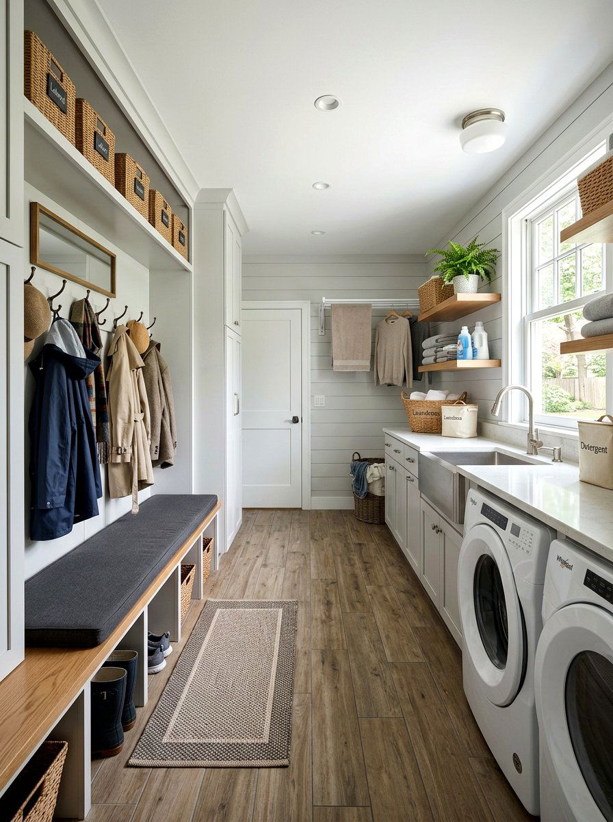 Mudroom combination - 25 Spring Laundry Room Decor Ideas