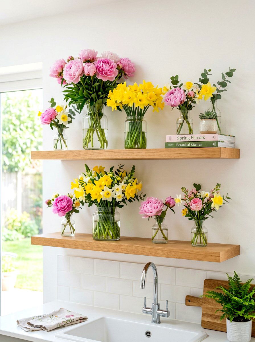 Mudroom shelf wicker storage - 25 Spring Open Shelving Decor Ideas