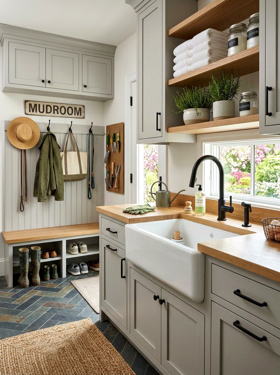 Mudroom sink - 25 Spring Mudroom Decor Ideas