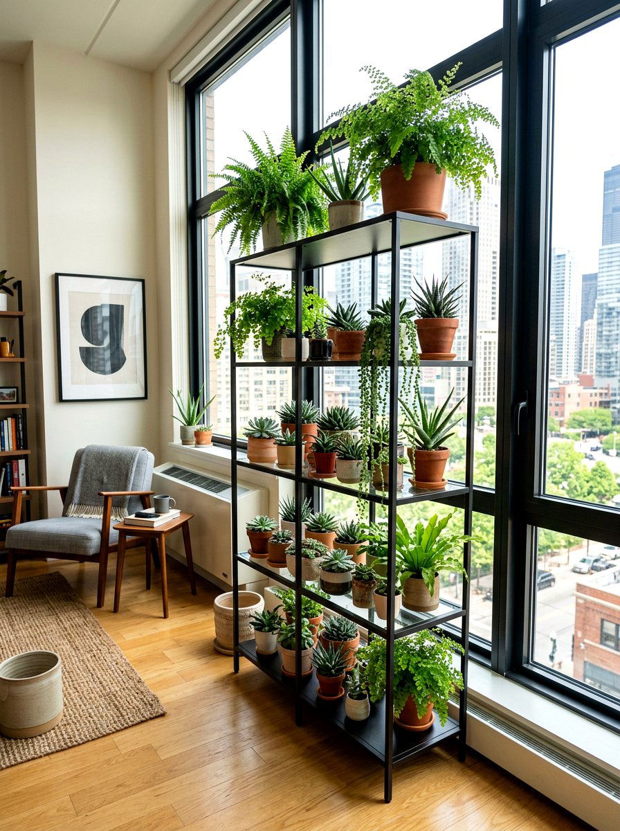 Multi Level Plant Stand - 25 Spring Indoor Garden Ideas