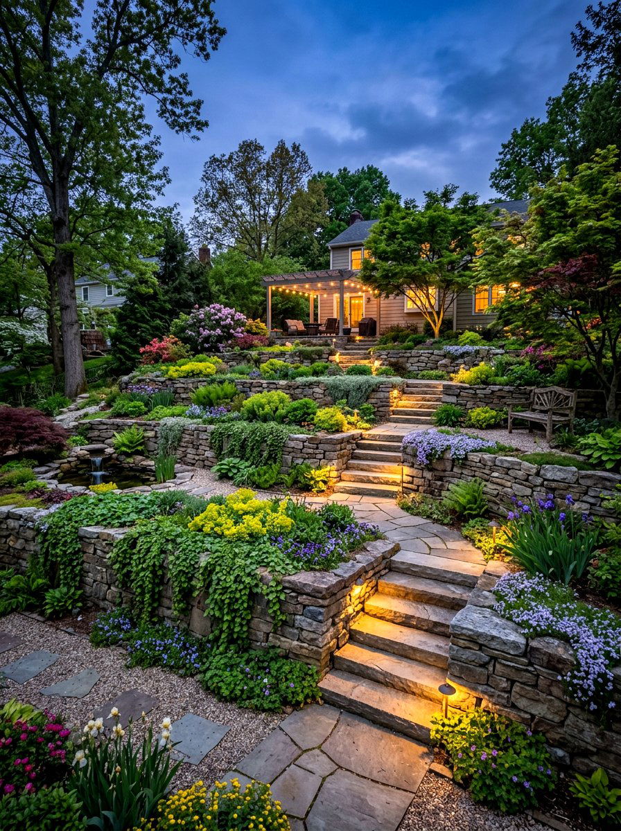 Multi Level Rock Garden - 25 Spring Rock Garden Ideas