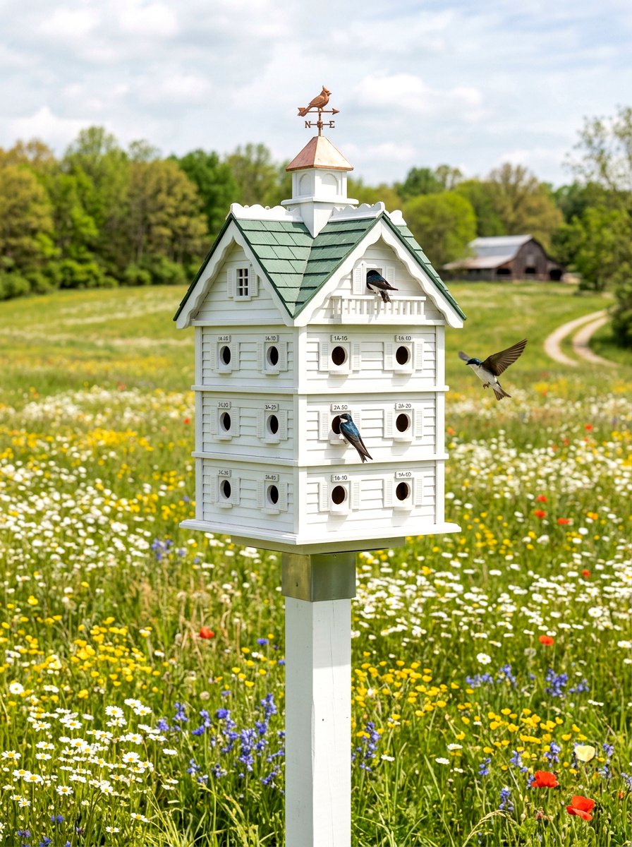 Multi room Birdhouse - 25 Spring DIY Birdhouse Ideas