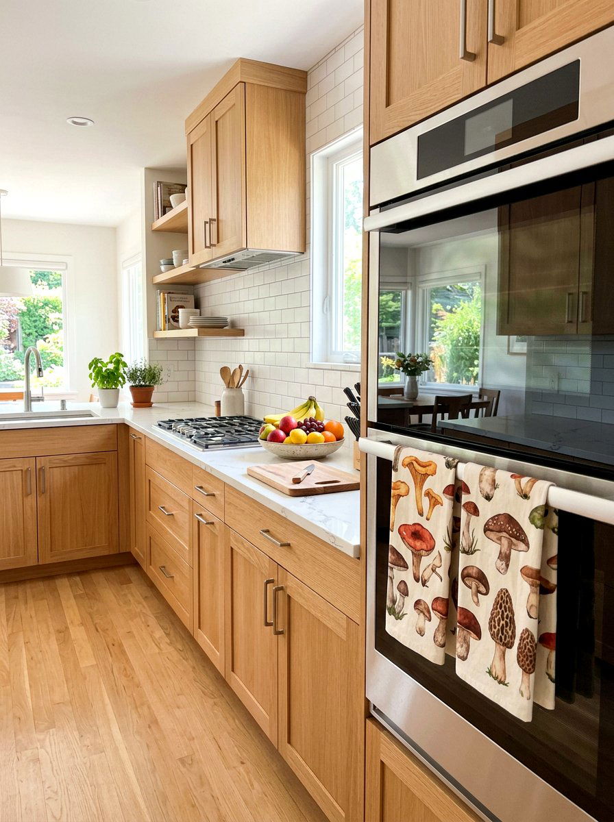 Mushroom kitchen towel set - 25 Spring Mushroom Decor Ideas