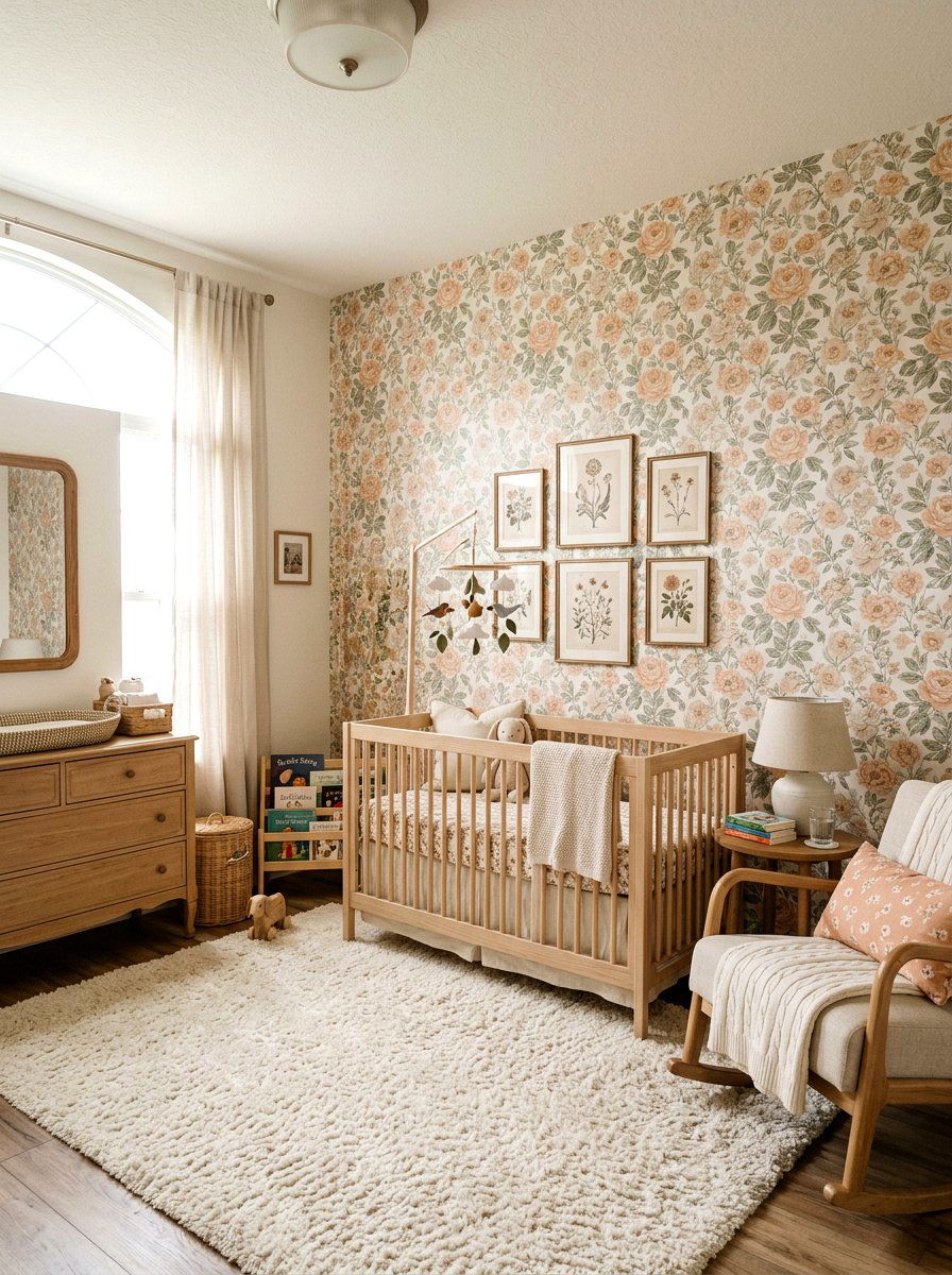 Muted Floral Nursery - 25 Spring Pastel Decor Ideas