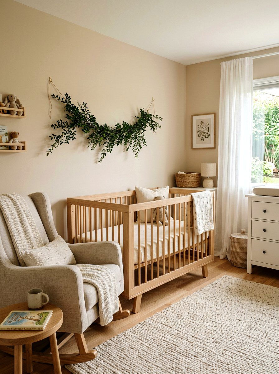 Myrtle Branch Nursery Crib - 25 Spring Greenery Garland Ideas