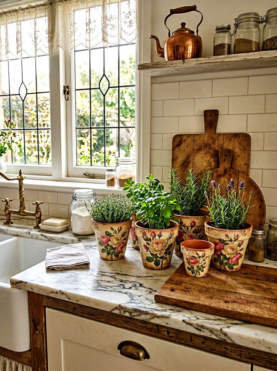 Napkin decoupage terracotta pots - 25 Spring Terracotta Pot Craft Ideas