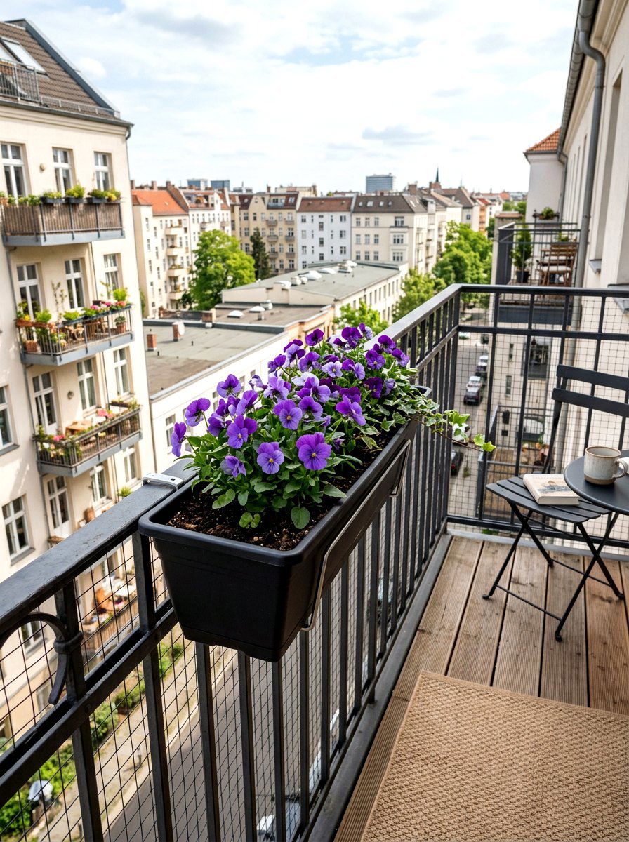 Narrow Apartment Balcony Planter - 25 Spring Planter Box Ideas