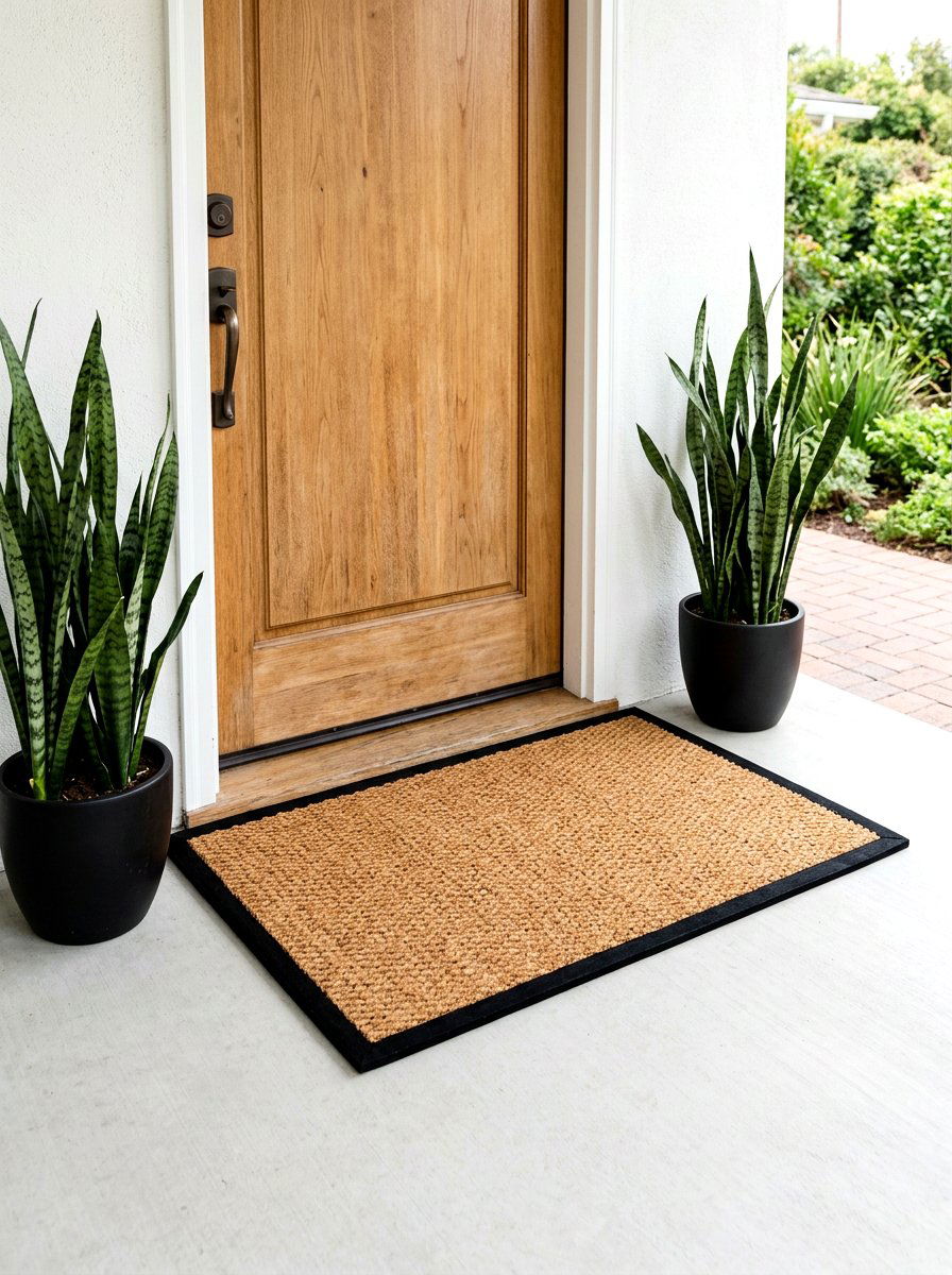 Natural Coir Doormat - 25 Spring Doormat Ideas