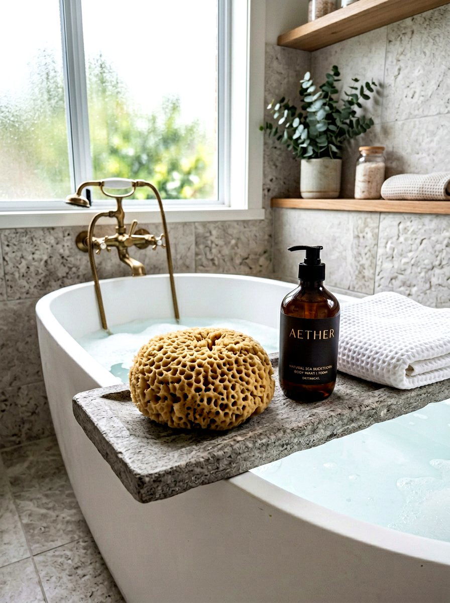 Natural Honeycomb Sponge - 25 Spring Bathroom Tray Ideas