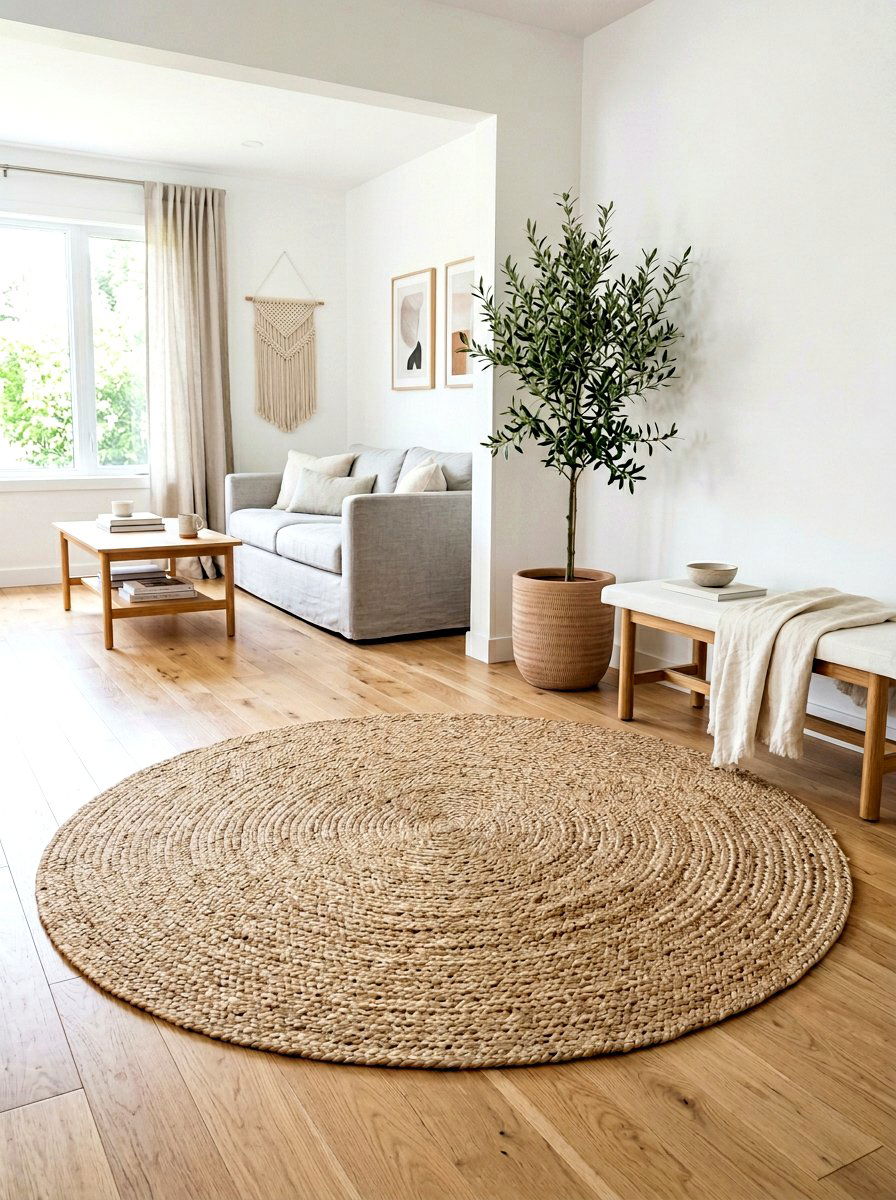 Natural Jute Rug - 25 Spring Entryway Decor Ideas
