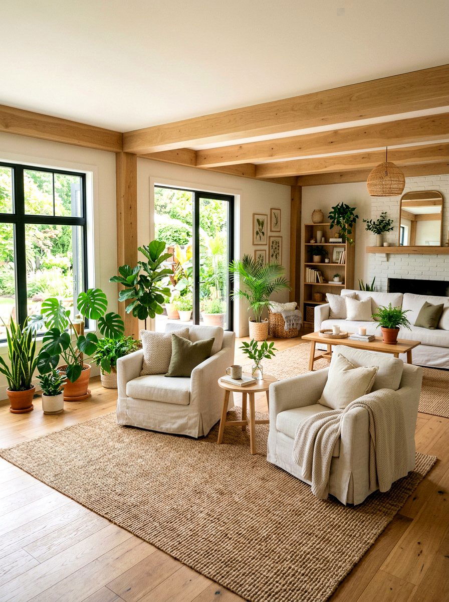 Natural Jute Rug - 25 Spring Living Room Rug Ideas