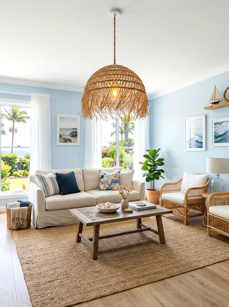 Natural Jute Swag Light - 25 Spring Swag Light Ideas