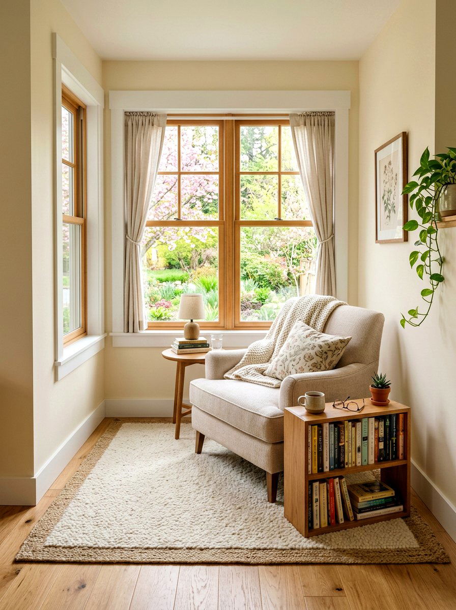 Natural Light Reading Nook - 25 Spring Waiting Room Decor Ideas