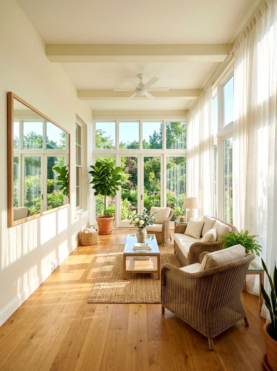 Natural Light Sunroom - 25 Spring Sunroom Spring Decor Ideas