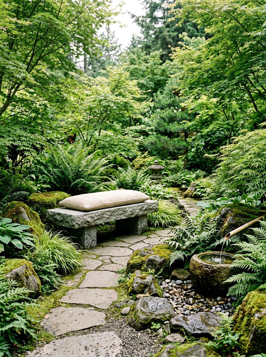 Natural Stone Bench Garden - 25 Spring Outdoor Bench Decor Ideas