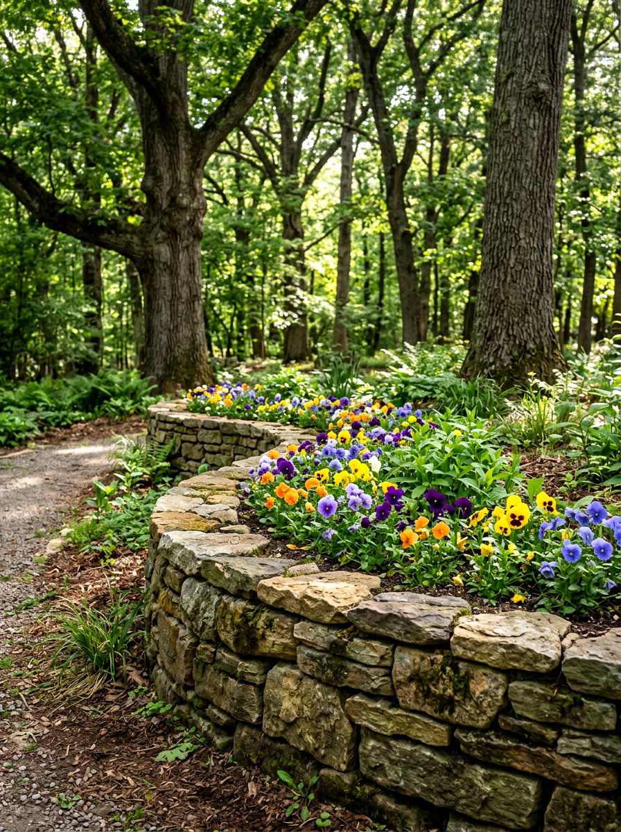 Natural Stone Garden Bed - 25 Spring Raised Bed Decor Ideas