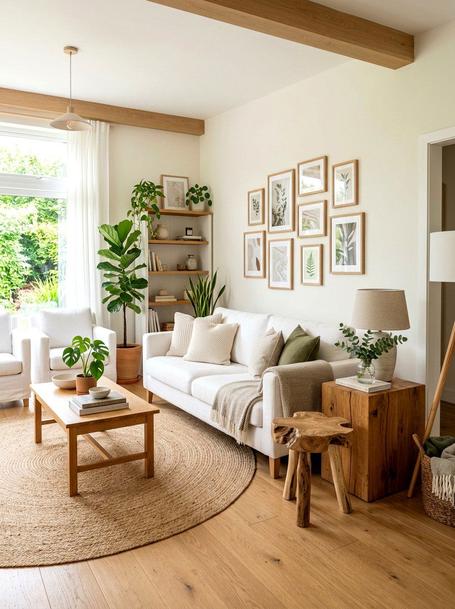 Natural Wood Accents - 25 Spring Home Tour Ideas