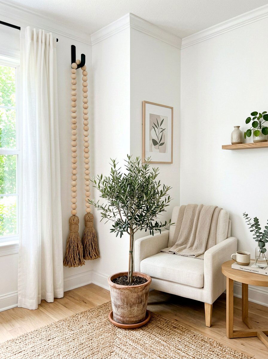 Natural Wood Bead Garland Tassel - 25 Spring Bead Garland Ideas