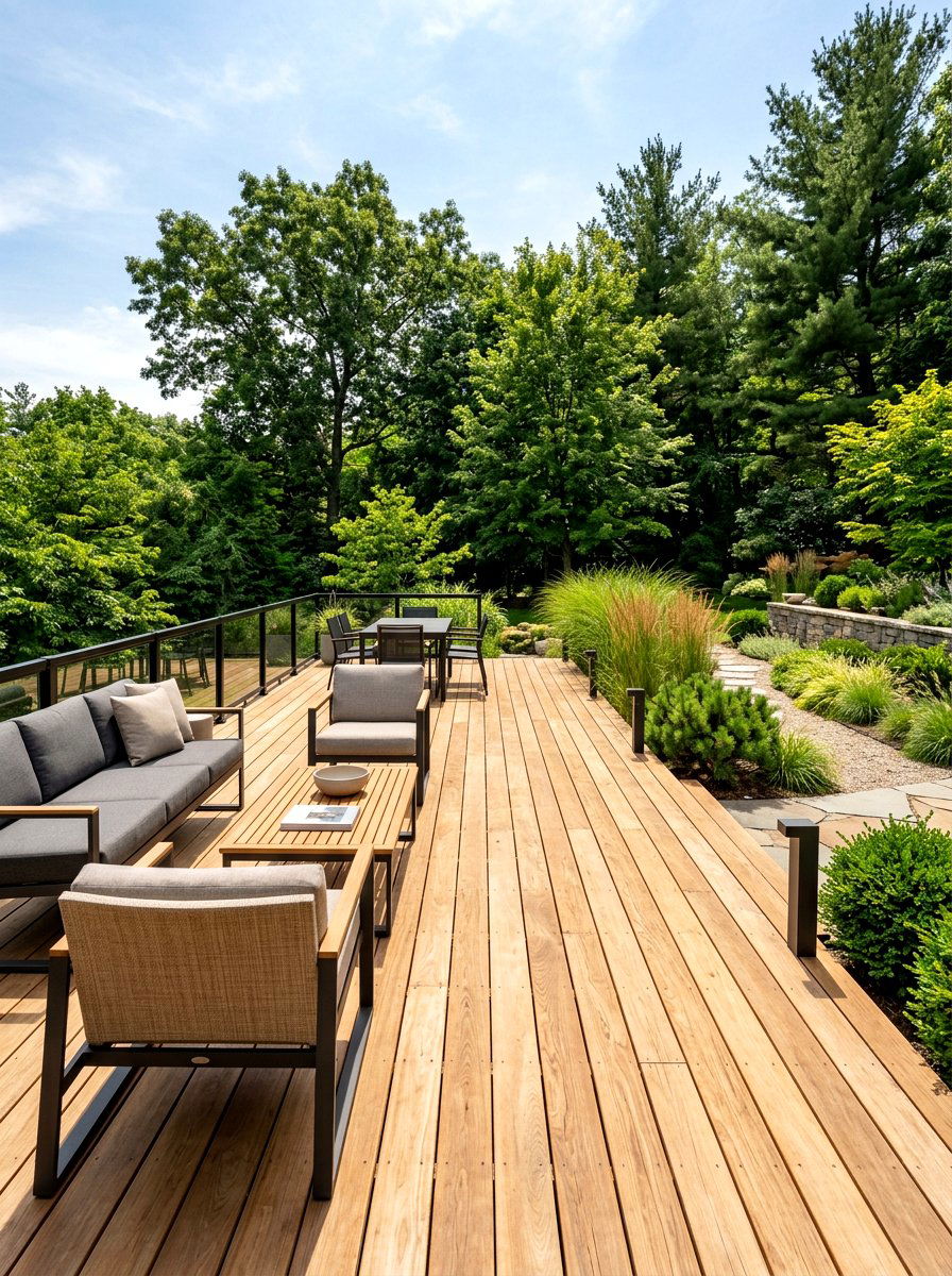 Natural Wood Deck - 25 Spring Patio Decor Ideas