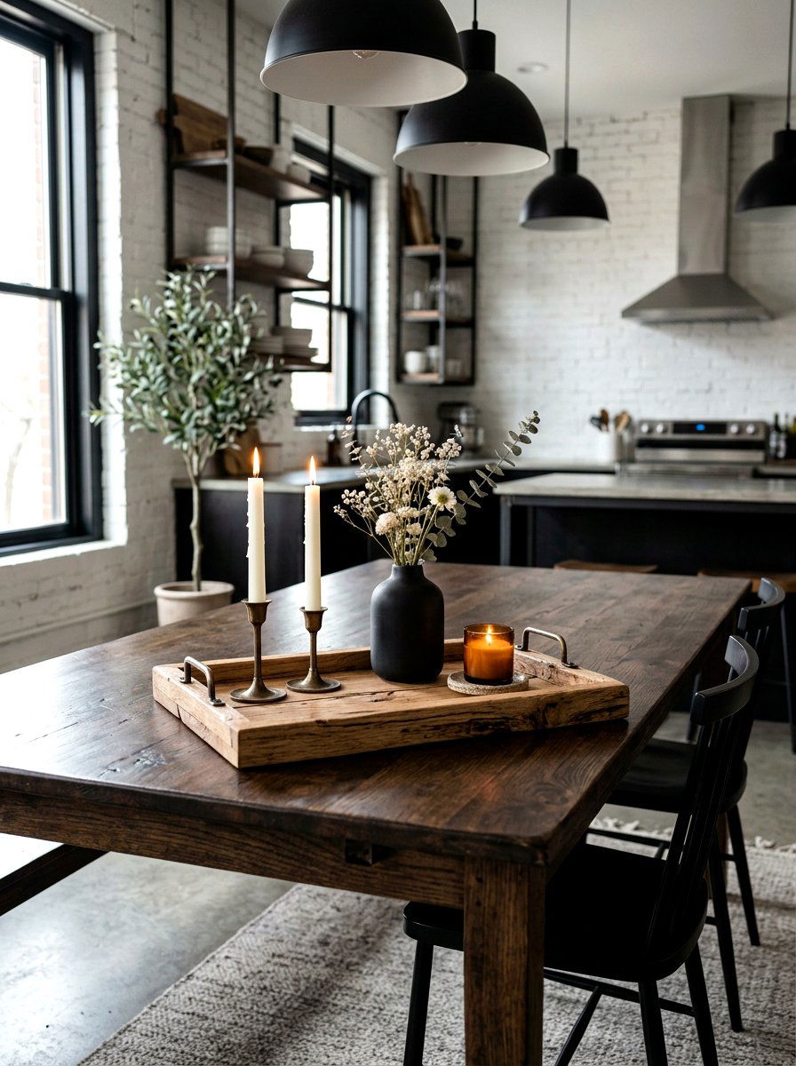 Natural Wood Tray - 25 Spring Kitchen Table Decor Ideas