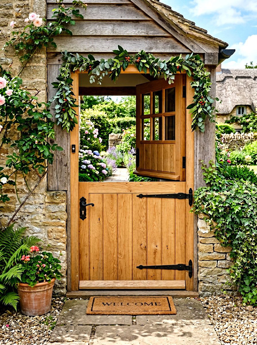 Natural wood dutch door - 25 Spring Dutch Door Decor Ideas