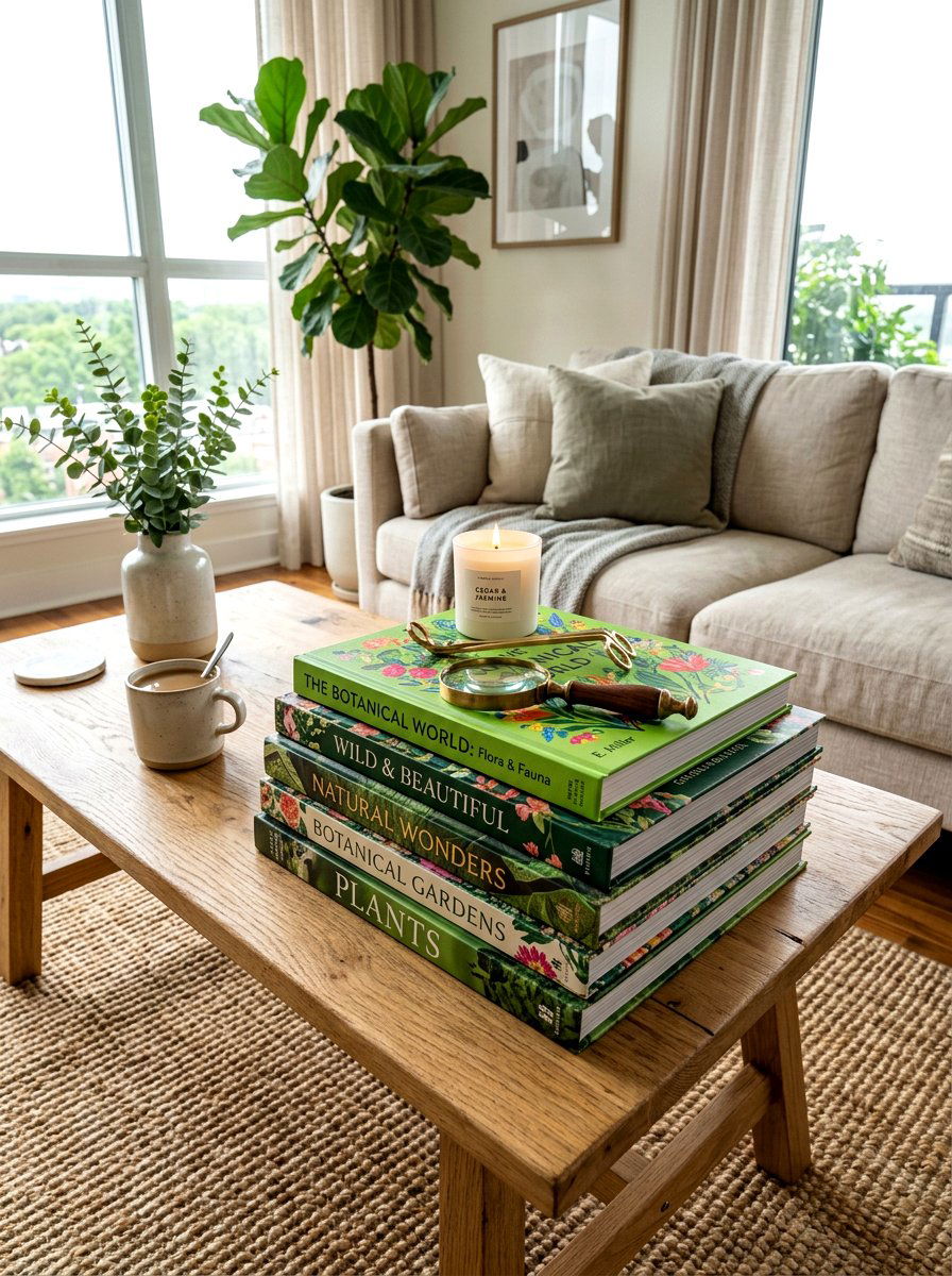 Nature Coffee Table Books - 25 Spring Condo Decor Ideas