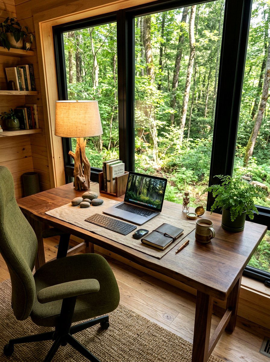 Nature Inspired Desk - 25 Spring Desk Decor Ideas
