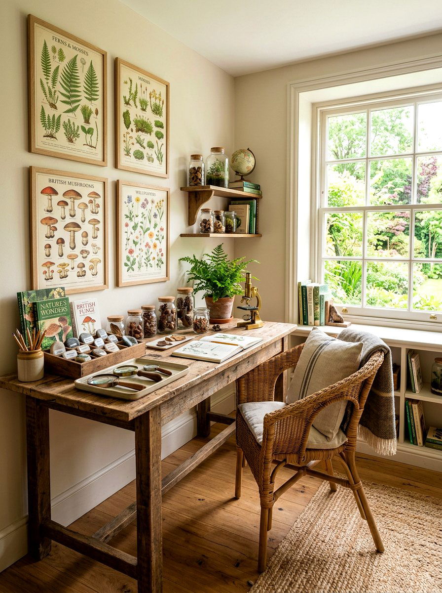 Nature Inspired Learning Corner - 25 Spring Playroom Decor Ideas