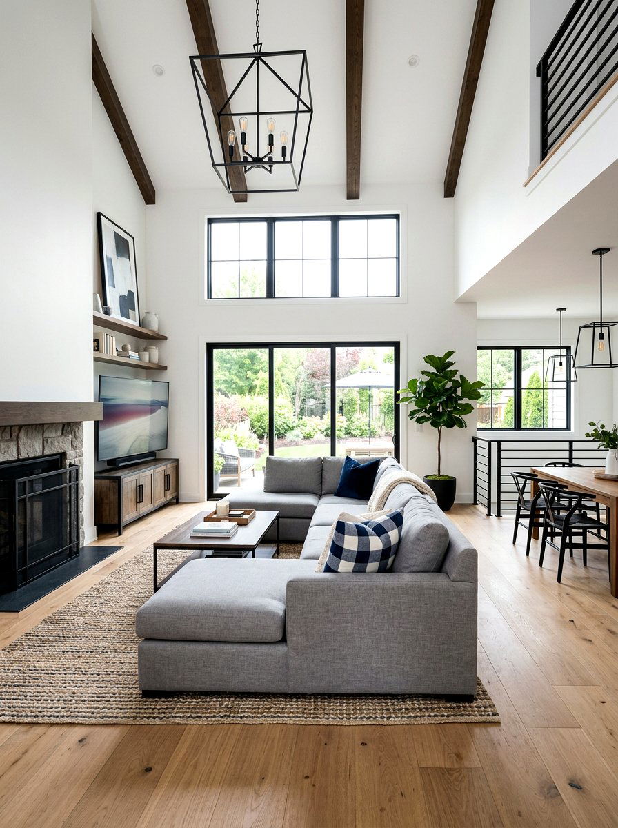 Navy And White Buffalo Check Pillow - 25 Spring Patterned Pillow Ideas