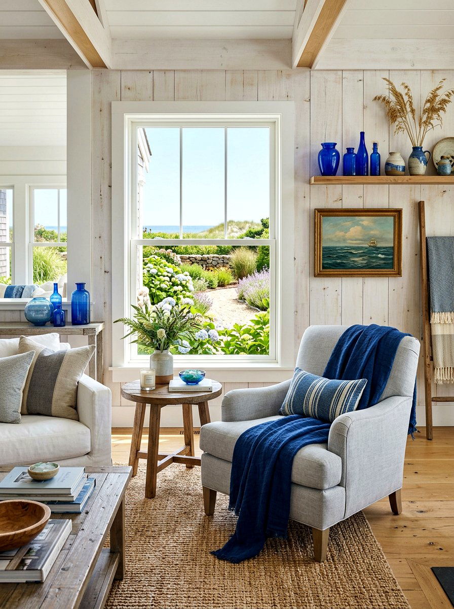 Navy Blue Linen Throw - 25 Spring Linen Throw Ideas