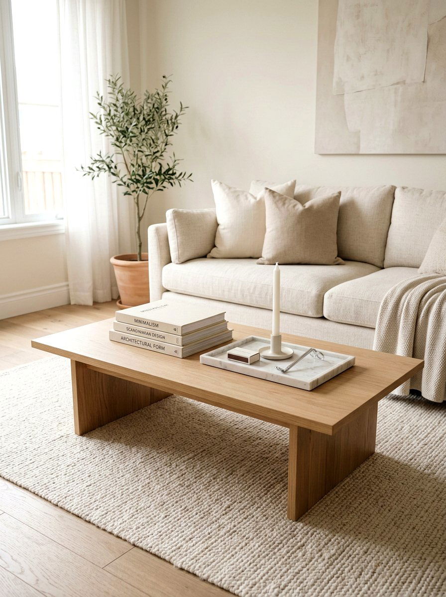 Neutral Coffee Table - 25 Spring Warm White Decor Ideas