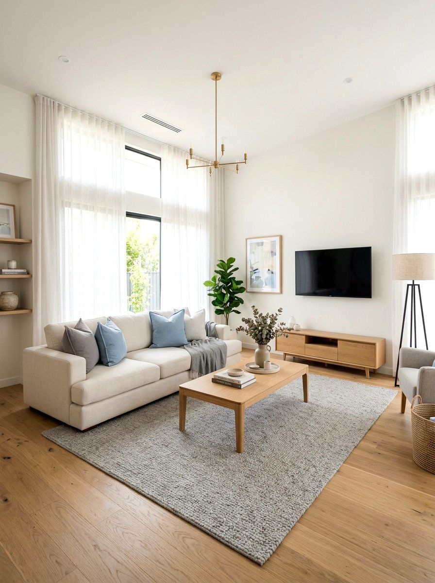 Neutral Living Room Color - 25 Spring Real Estate Staging Ideas