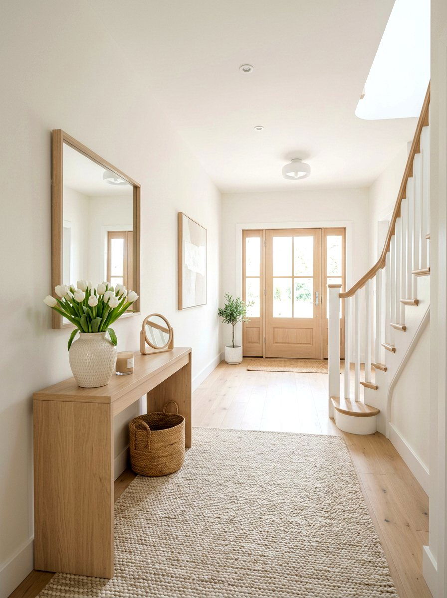 Neutral Tones Foyer - 25 Spring Foyer Table Decor Ideas