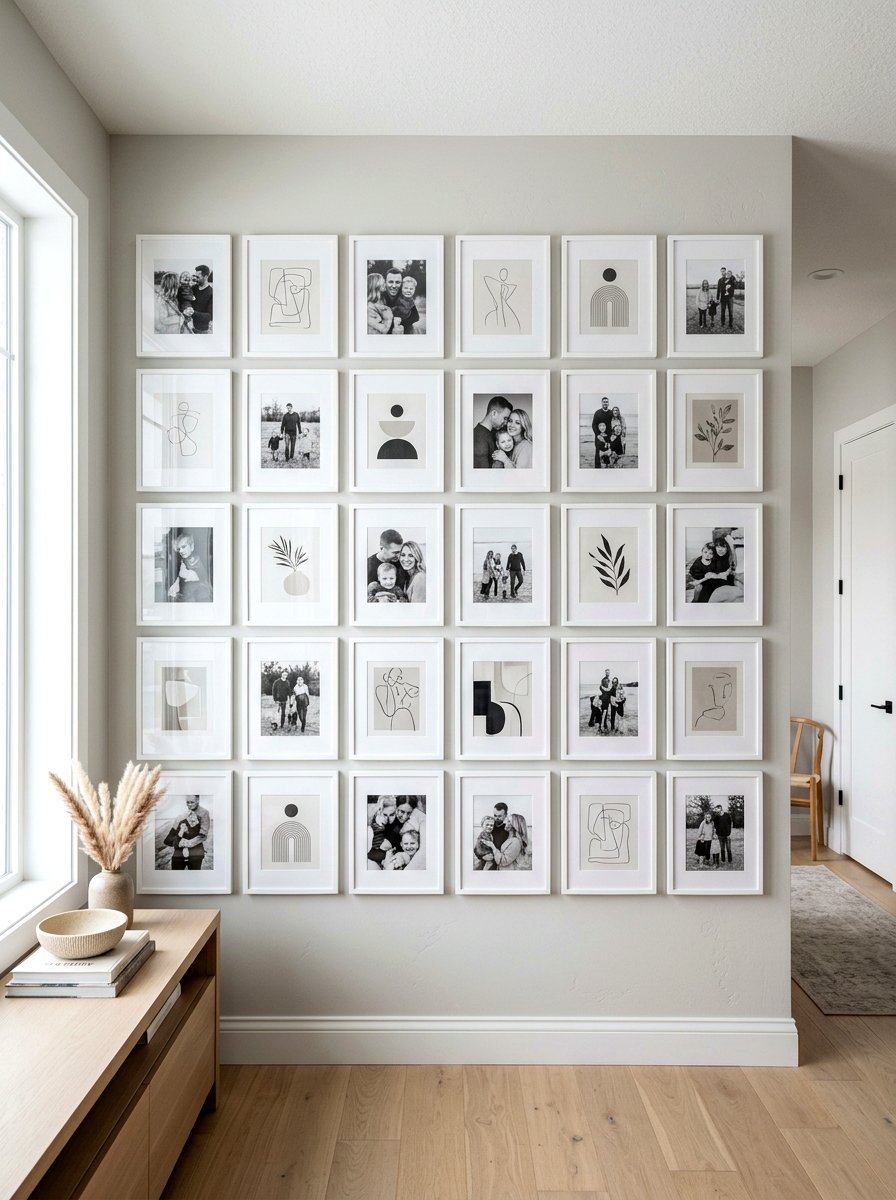 Neutral Wall Gallery - 25 Spring Warm White Decor Ideas