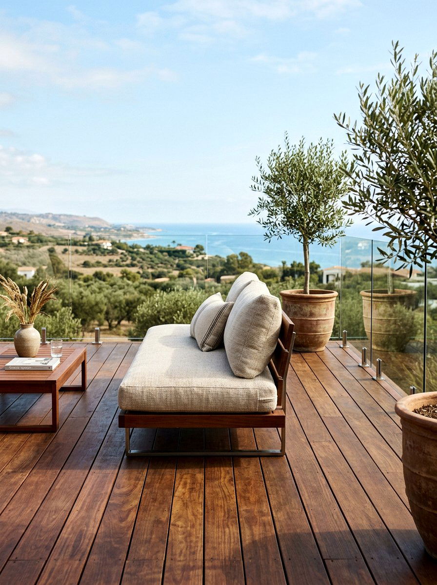 Neutral linen deck cushion - 25 Spring Outdoor Cushion Ideas