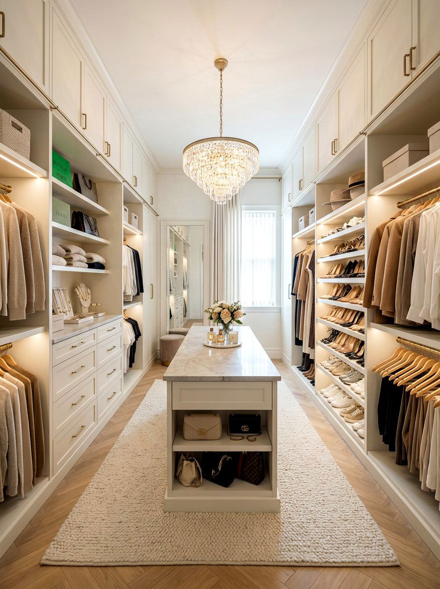 Neutral walk in closet - 25 Spring Cream Decor Ideas