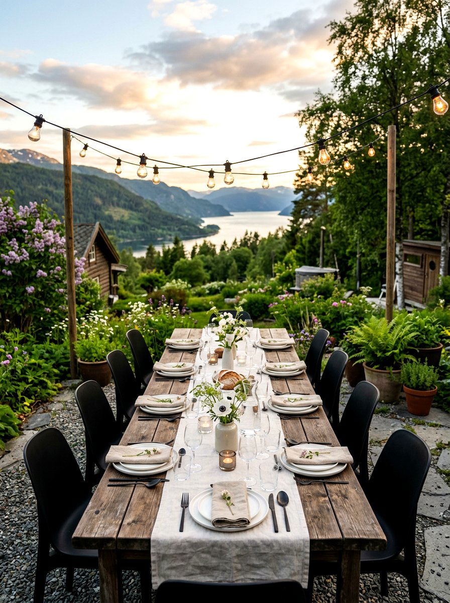 Nordic Outdoor Dining - 25 Spring Scandinavian Decor Ideas
