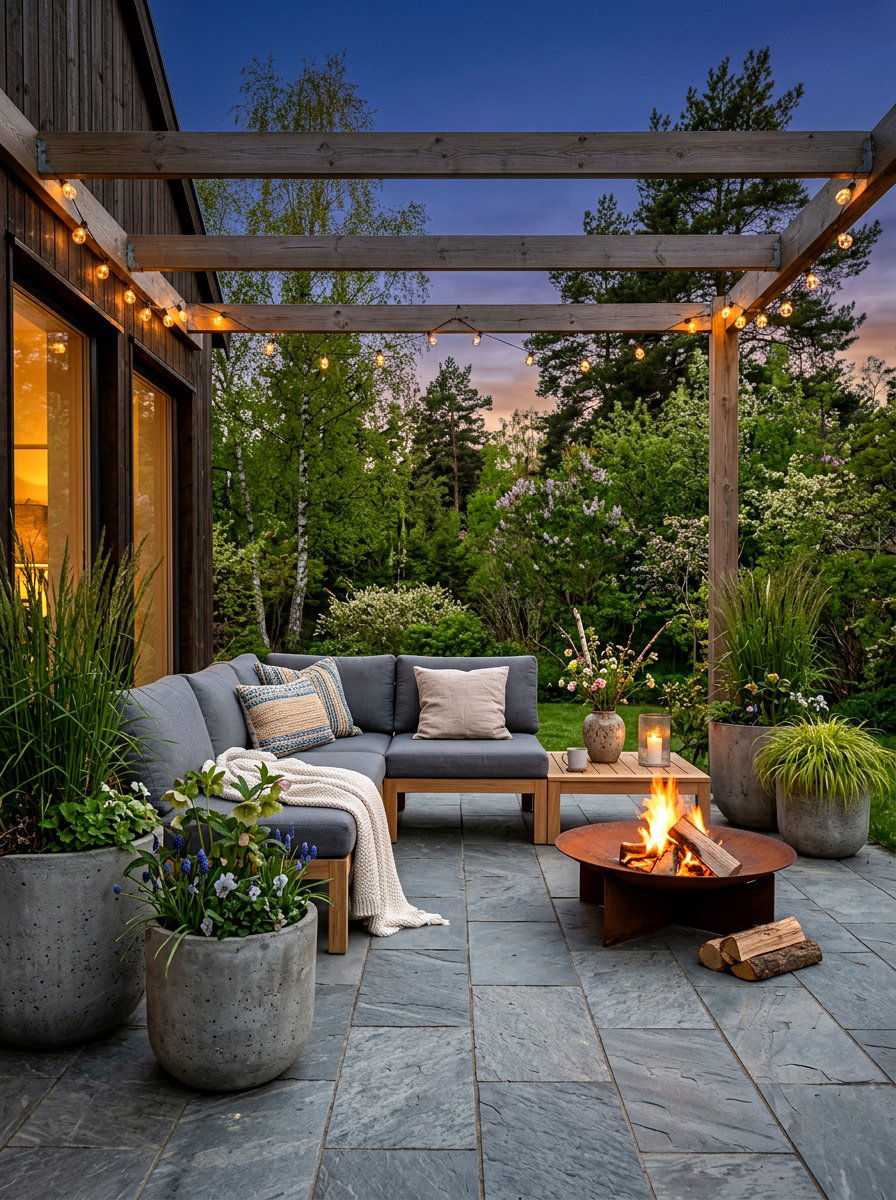 Nordic Terrace Spring - 25 Spring Scandinavian Decor Ideas