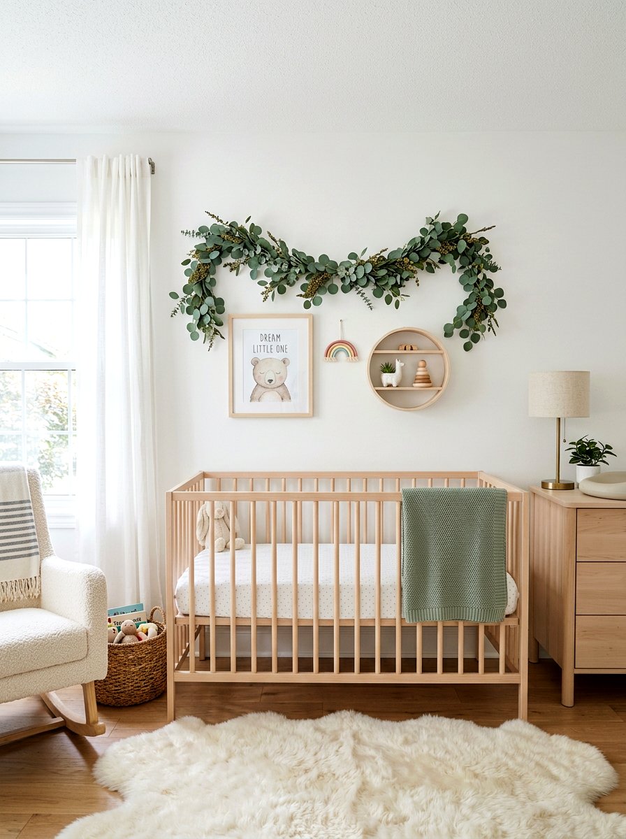 Nursery Wall Greenery - 25 Spring Eucalyptus Garland Ideas