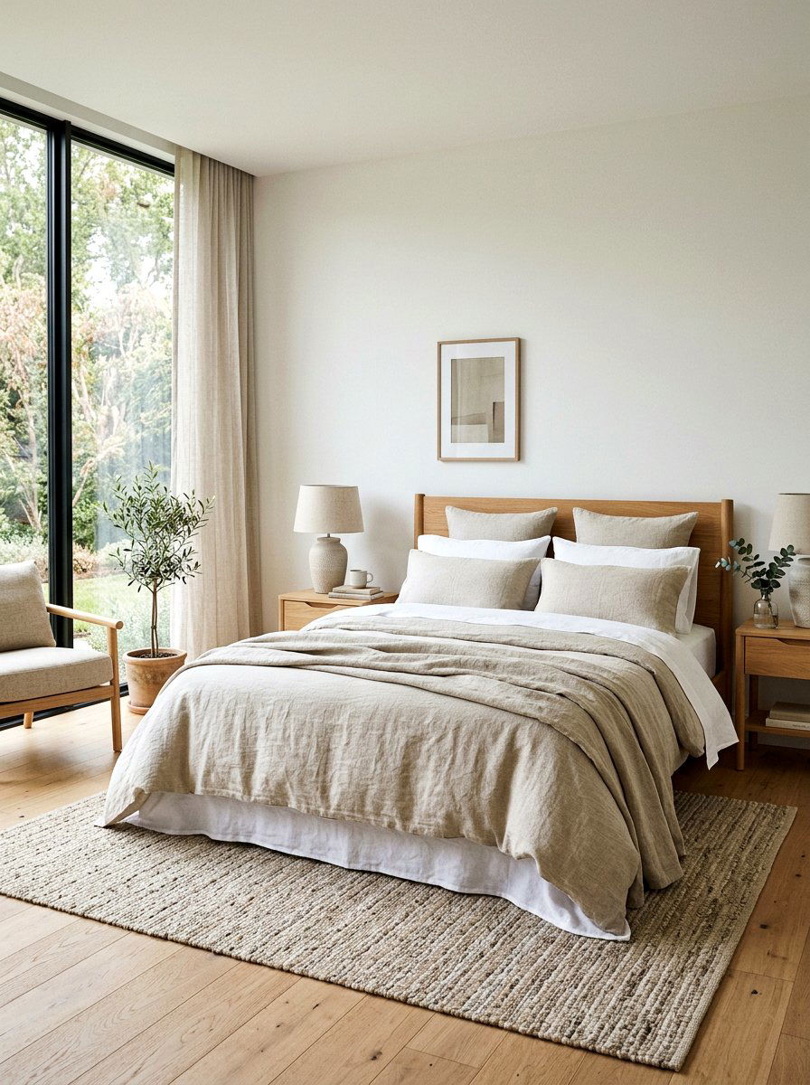 Oatmeal Linen Blanket - 25 Spring Linen Throw Ideas