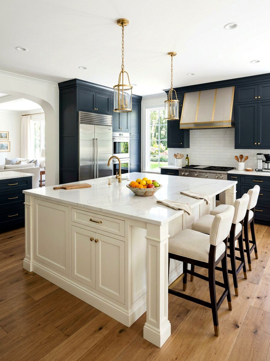 Off White Kitchen Island - 25 Spring Chalk Paint Furniture Ideas