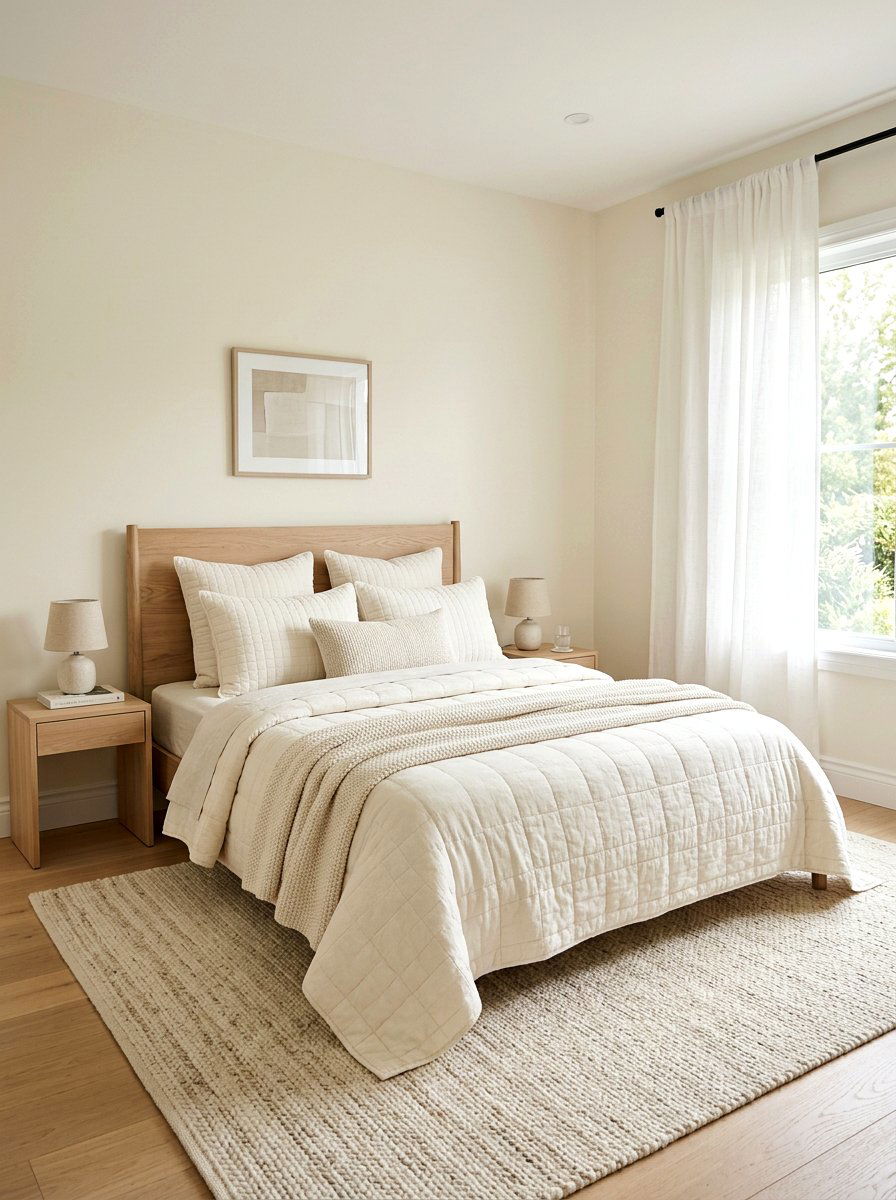 Off white bedroom - 25 Spring Cream Decor Ideas