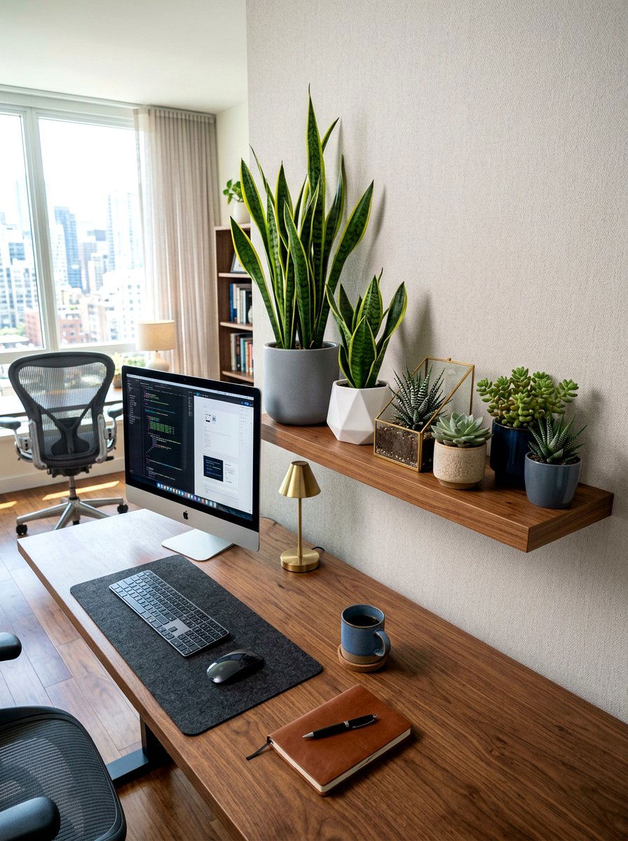 Office Desk Plant Shelf - 25 Spring Plant Shelf Ideas