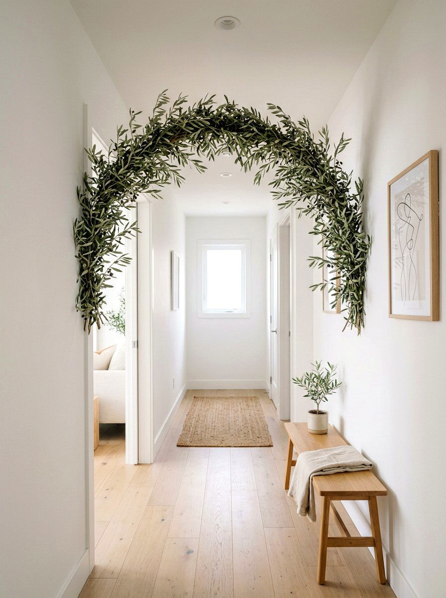 Olive Branch Arch For Hallway - 25 Spring Arch Decor Ideas