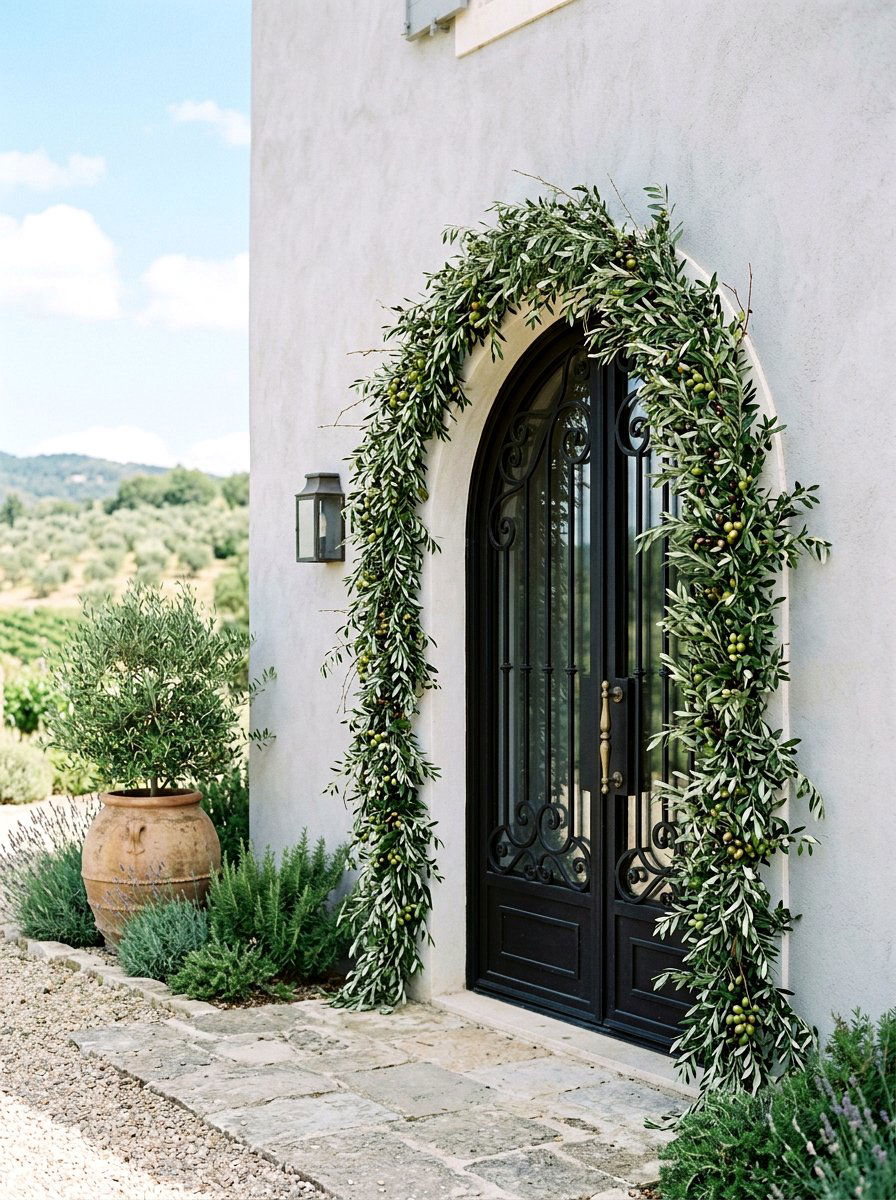 Olive Branch Garland - 25 Spring Door Garland Ideas